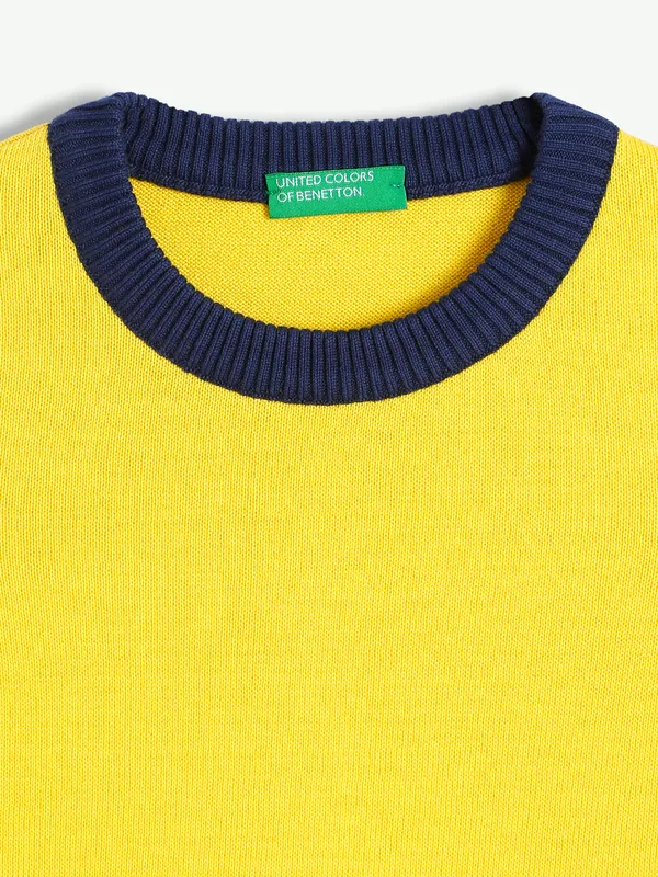 UCB knitted bright yellow sweatshirt