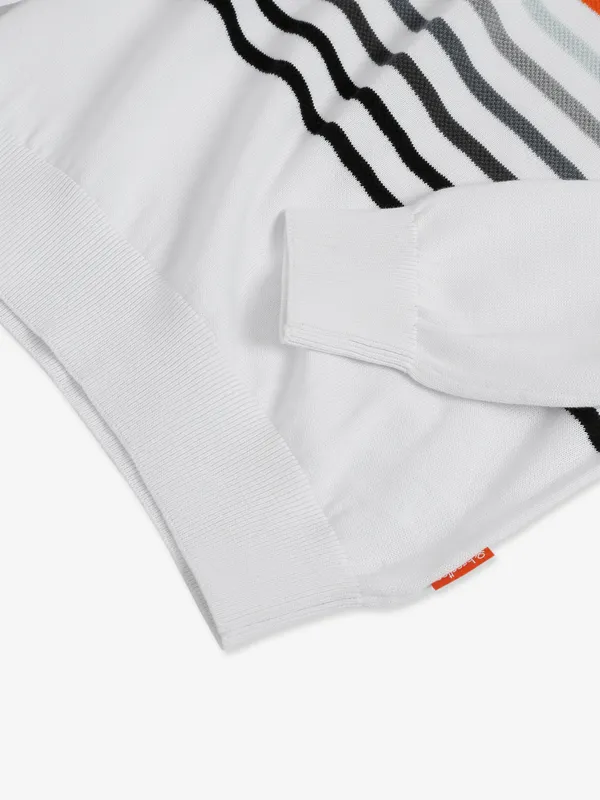 UCB knitted white sweatshirt
