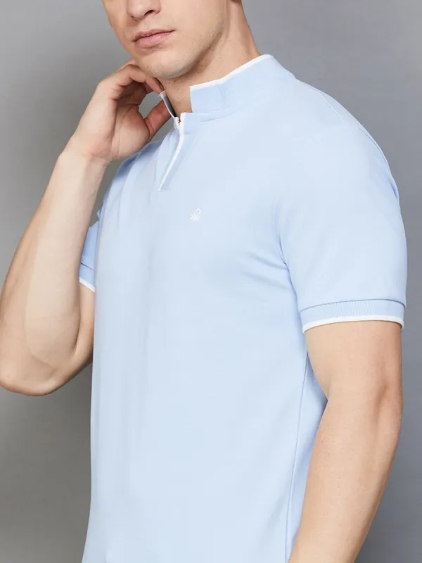 UCB light blue cotton henly neck t-shirt