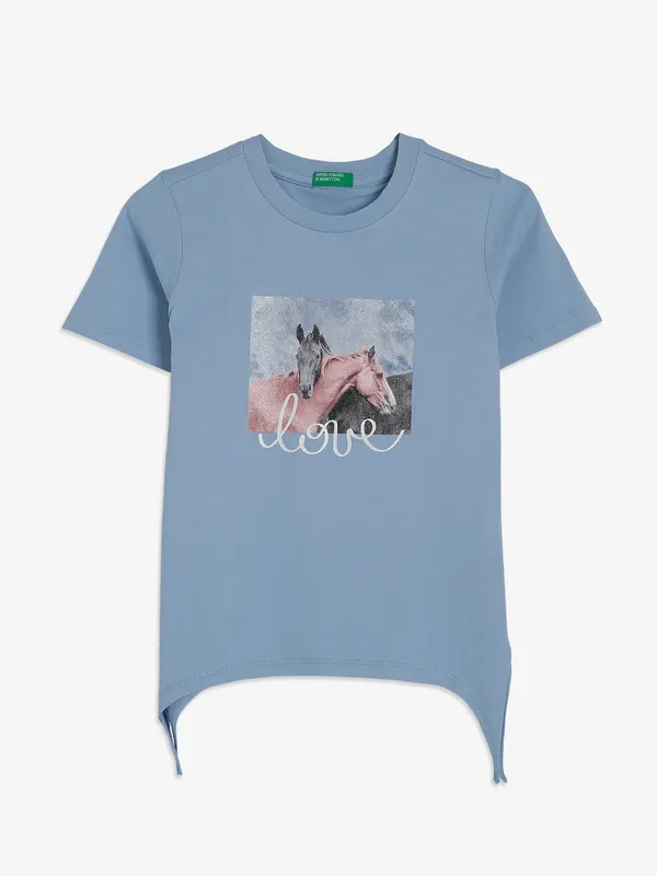 UCB light blue printed t-shirt