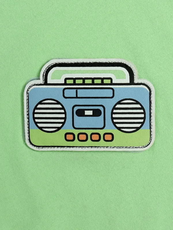 UCB light green printed cotton t-shirt