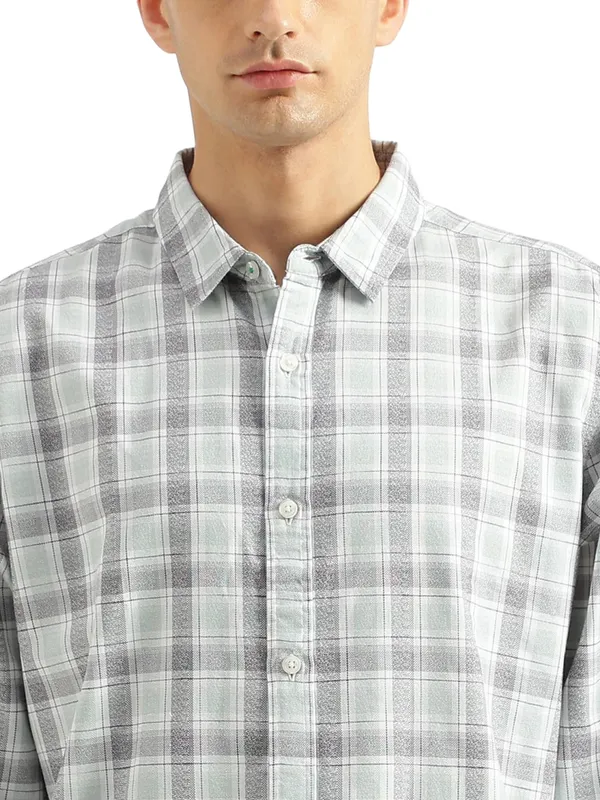 UCB light grey checks shirt
