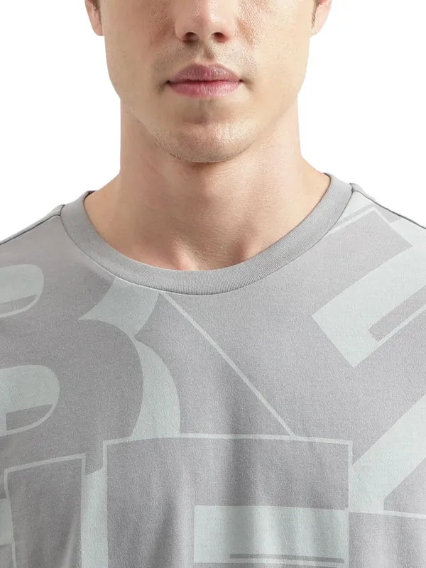 UCB light grey printed cotton t shirt