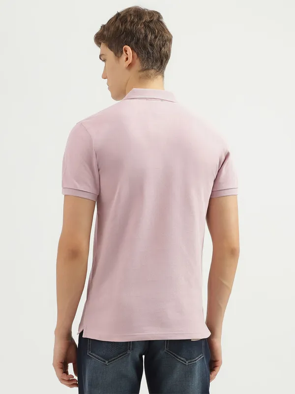 UCB light pink polo t shirt in cotton