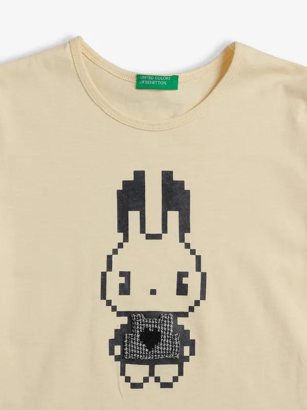 UCB light yellow cotton t shirt