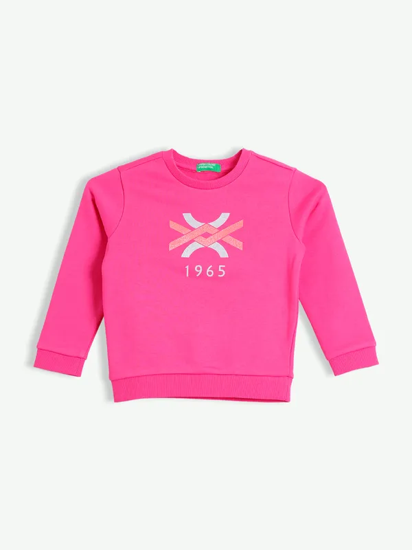 UCB magenta printed cotton sweatshirt