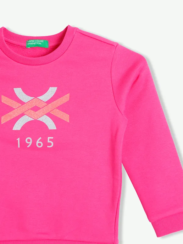 UCB magenta printed cotton sweatshirt