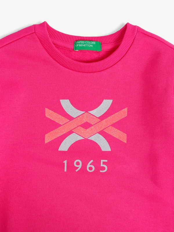 UCB magenta printed cotton sweatshirt