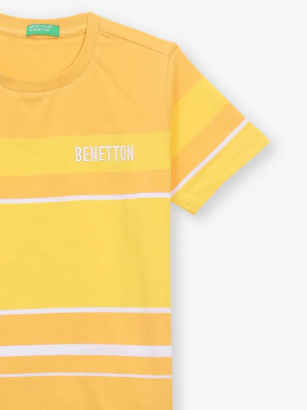 UCB mustard yellow stripe t-shirt