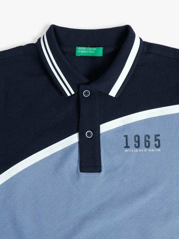 UCB navy color block t shirt