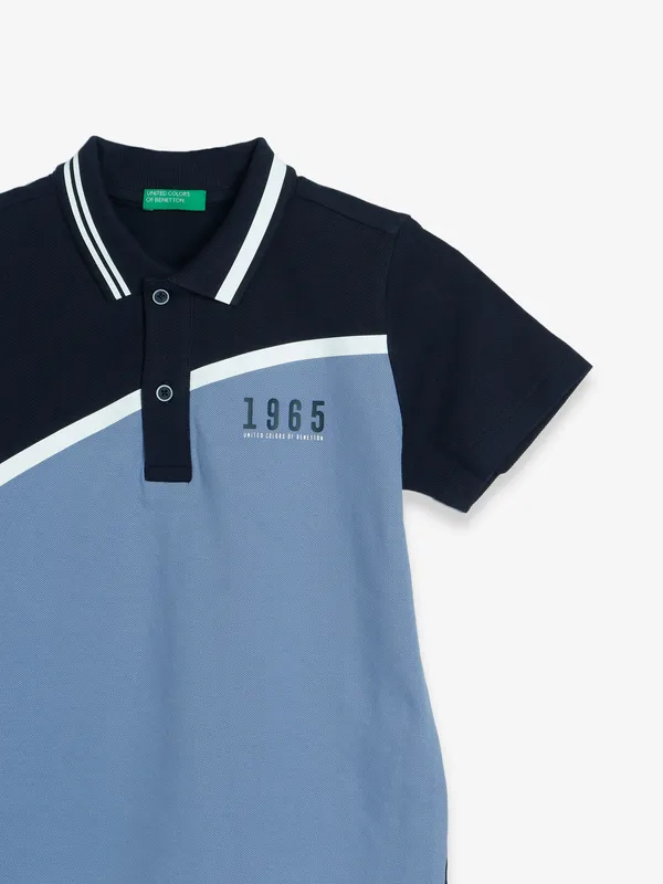 UCB navy color block t shirt