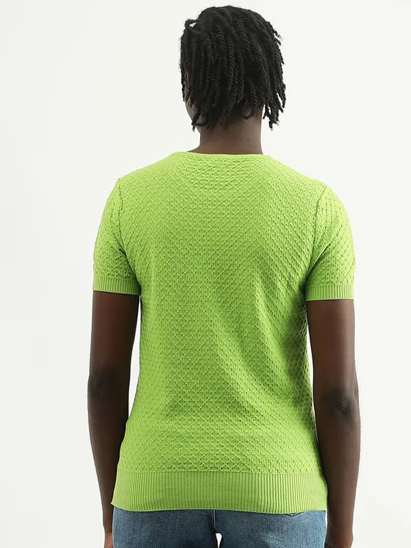 UCB neon green casual kniited t shirt