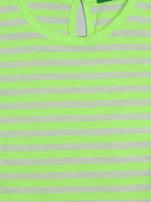 UCB neon green cotton stripe top