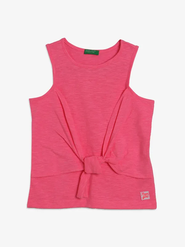 UCB neon pink plain tank top