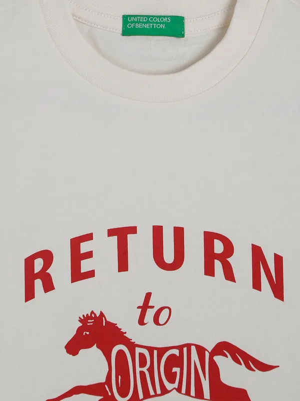 UCB newest white printed t-shirt
