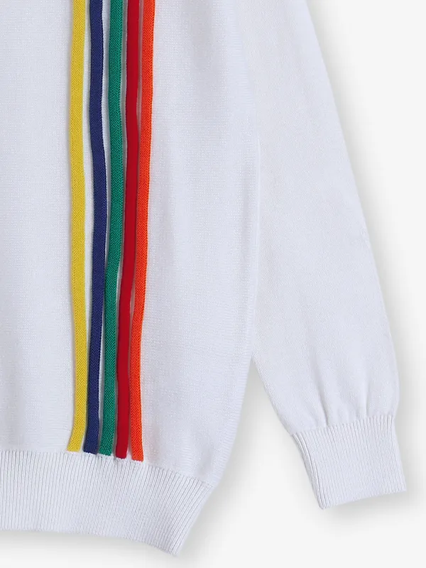 UCB off-white stripe cotton t-shirt