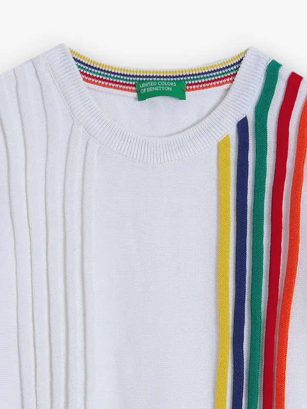 UCB off-white stripe cotton t-shirt