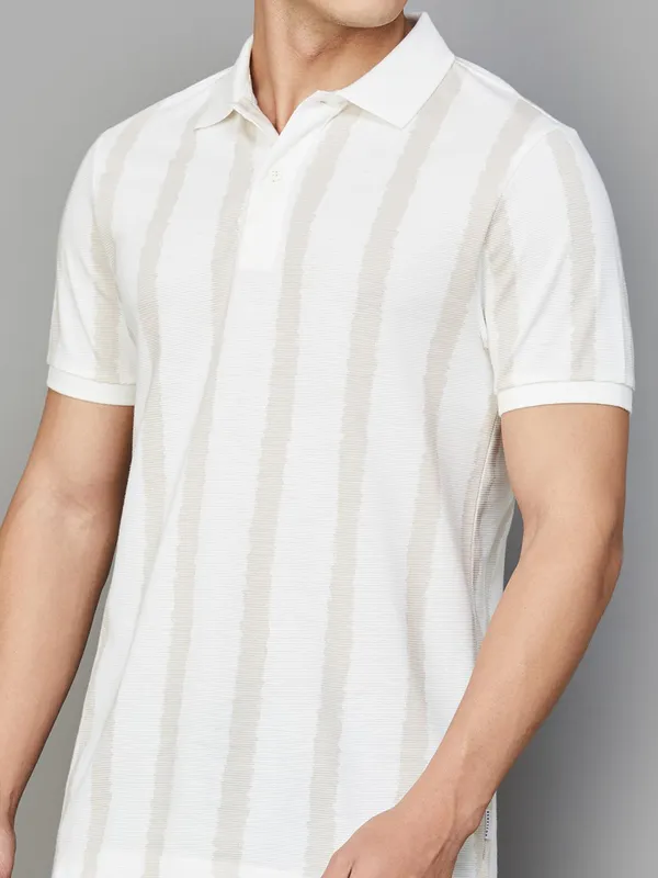 UCB off white striped cotton t-shirt