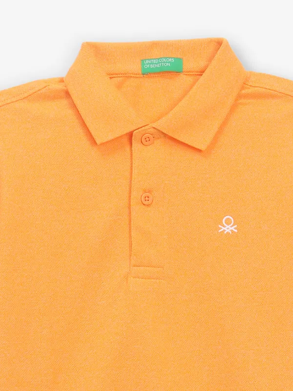 UCB orange plain cotton silk t-shirt