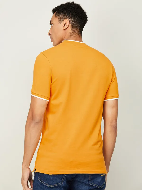 UCB orange plain cotton t shirt