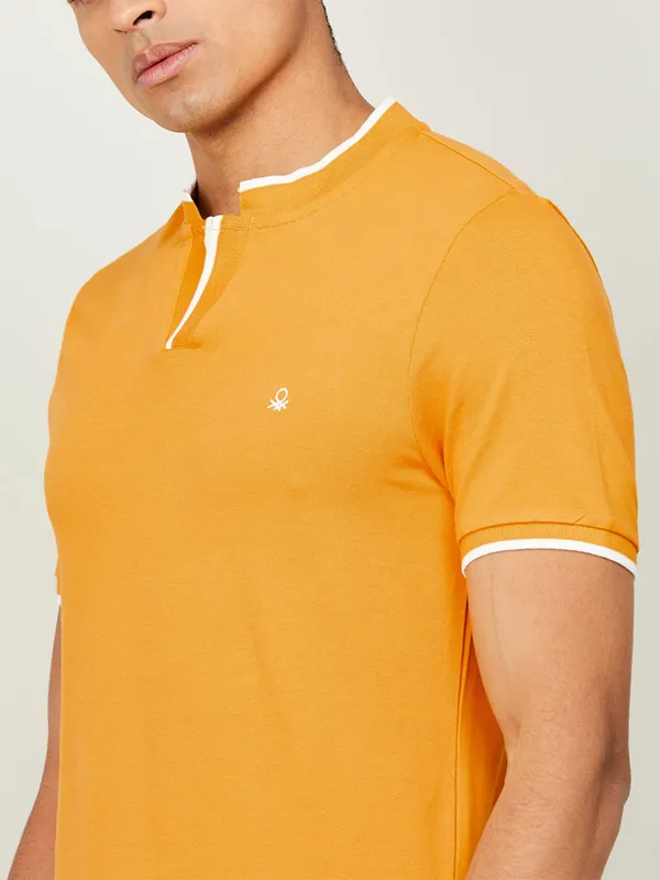 UCB orange plain cotton t shirt