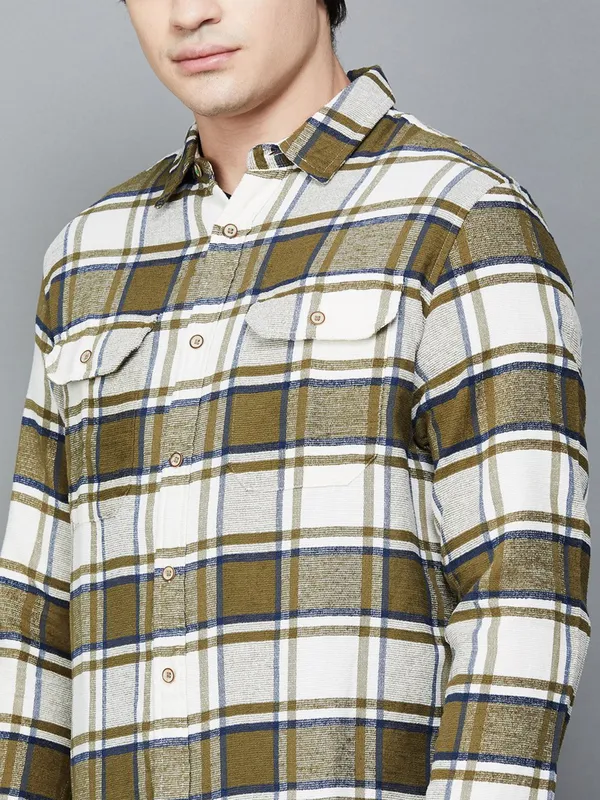 UCB pear green check shirt