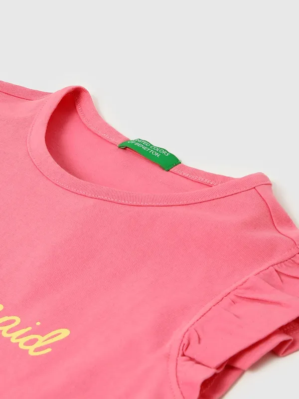 UCB pink cotton top in printed