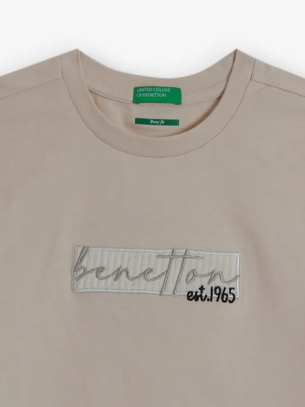 UCB plain beige cotton t-shirt