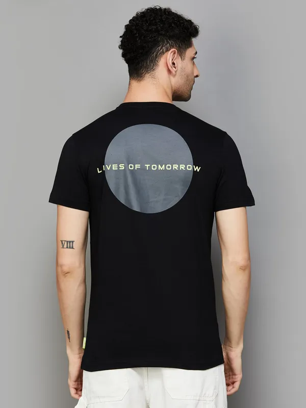 UCB plain black cotton slim fit t-shirt