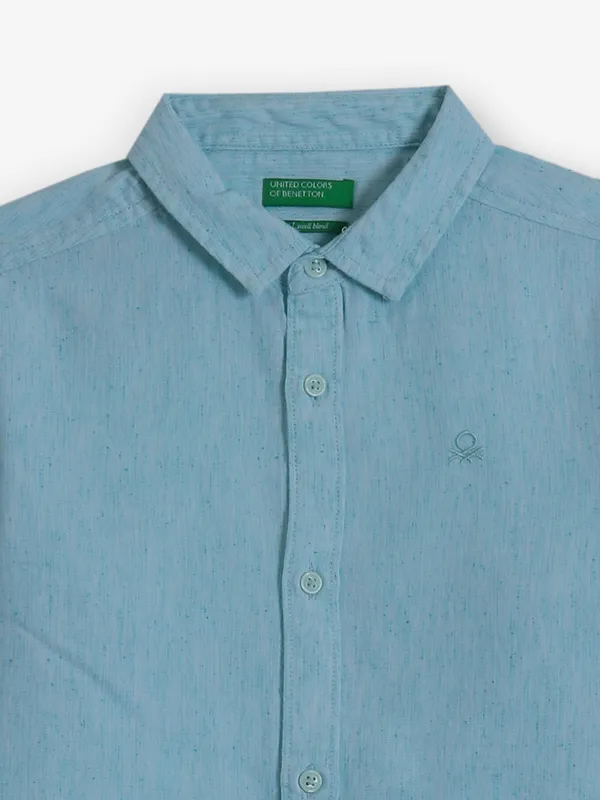 UCB plain blue cotton shirt