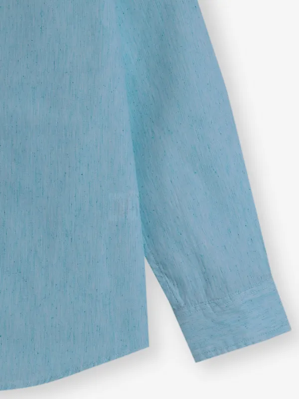 UCB plain blue cotton shirt