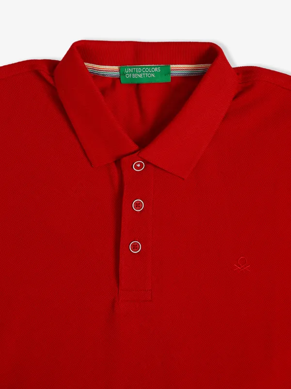 UCB plain cotton red t shirt