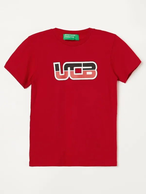 UCB plain dark red cotton t-shirt