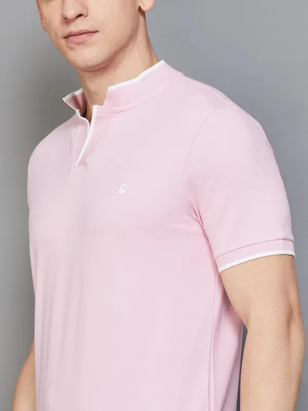 UCB plain light pink cotton t-shirt