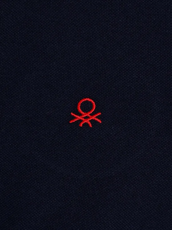UCB plain navy cotton half sleeves t shirt