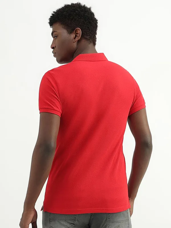 UCB plain red cotton t shirt