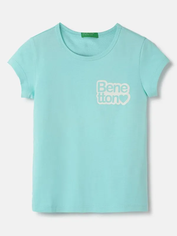 UCB plain sky blue casual cotton t-shirt
