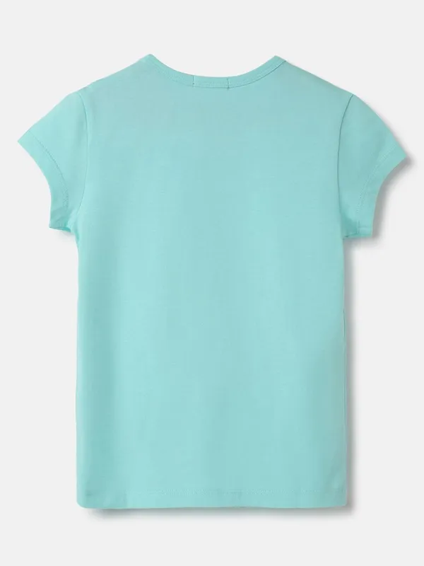 UCB plain sky blue casual cotton t-shirt