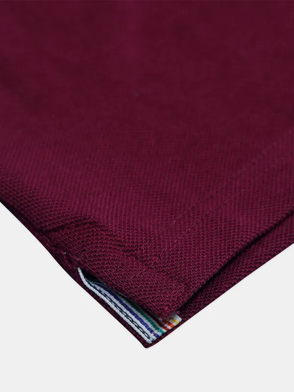 UCB plain maroon cotton t shirt