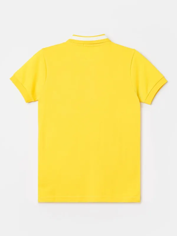 UCB plain yellow t-shirt in cotton fabric