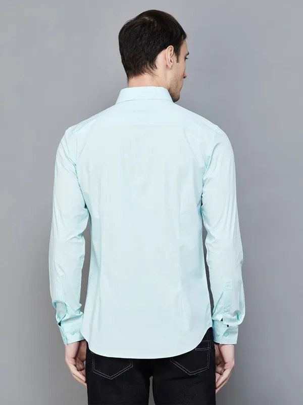 UCB powder blue cotton shirt