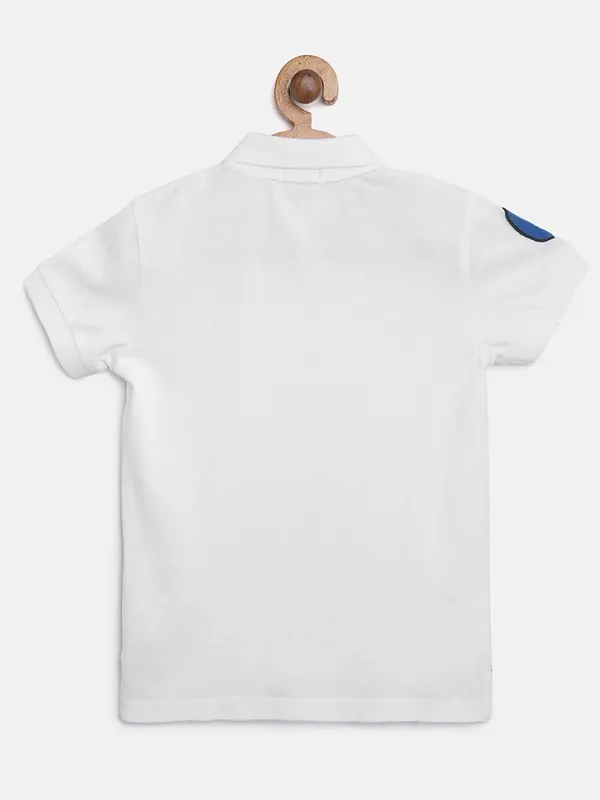UCB presented white printed t-shirt