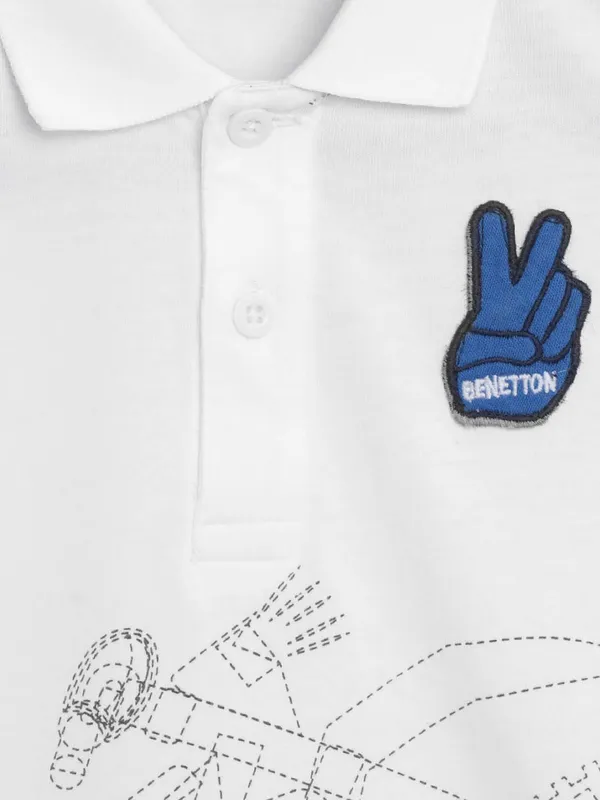 UCB presented white printed t-shirt