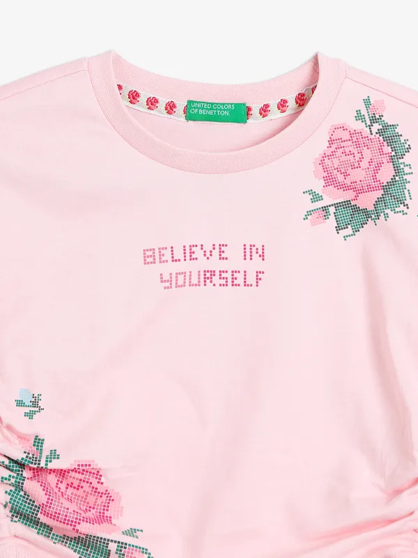 UCB printed cotton pink crop top