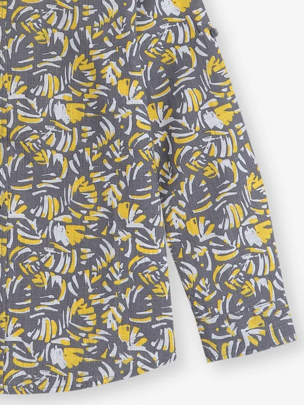 UCB printed grey cotton shirt