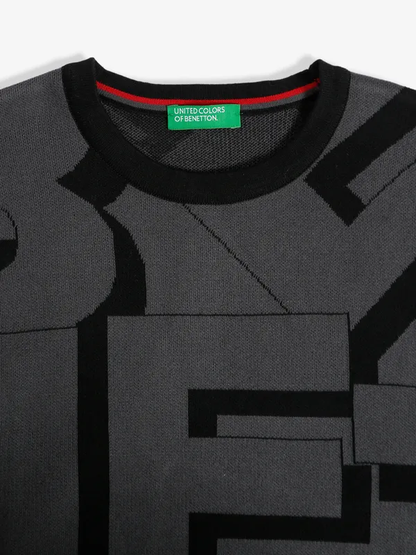UCB printed grey knitted sweatshirt