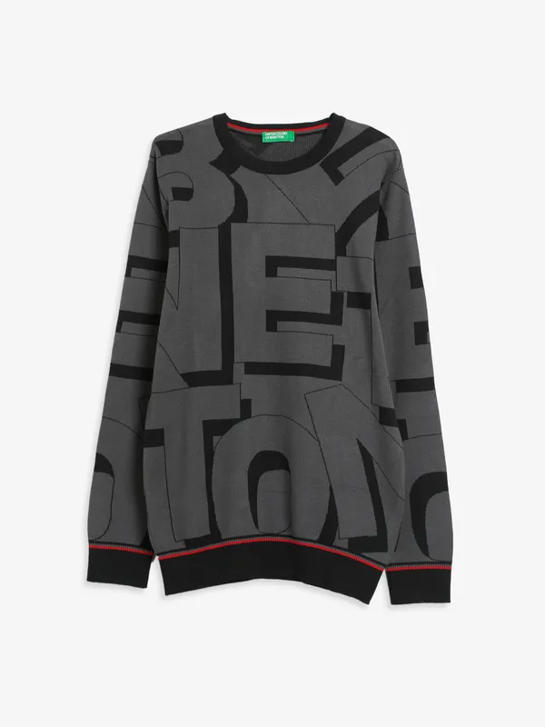 UCB printed grey knitted sweatshirt