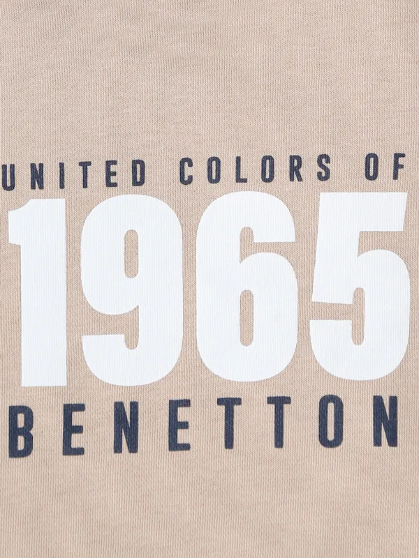 UCB printed knitted t shirt in beige
