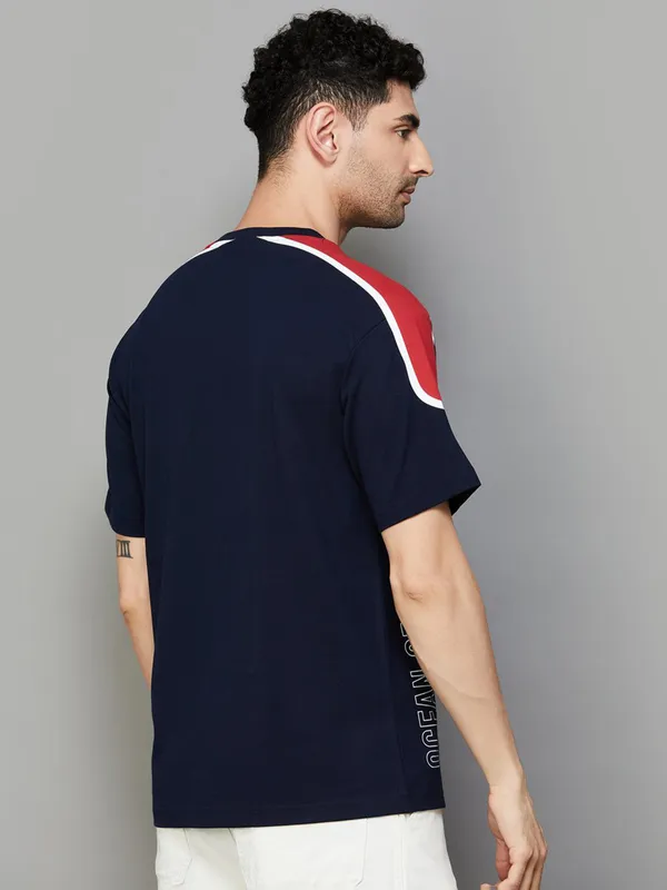 UCB printed navy slim fit t-shirt