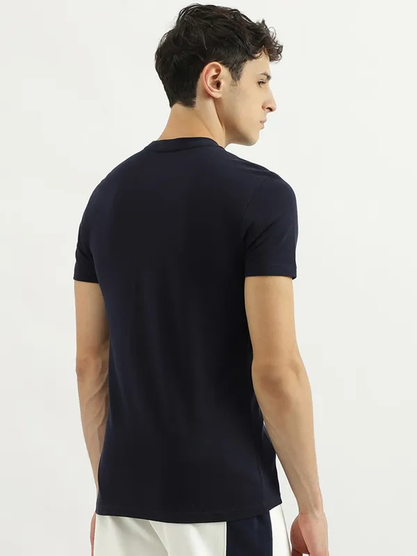 UCB printed navy t shirt
